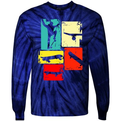 Skater Skateboarder Tie-Dye Long Sleeve Shirt