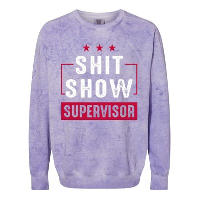 ShitShow Supervisor Colorblast Crewneck Sweatshirt