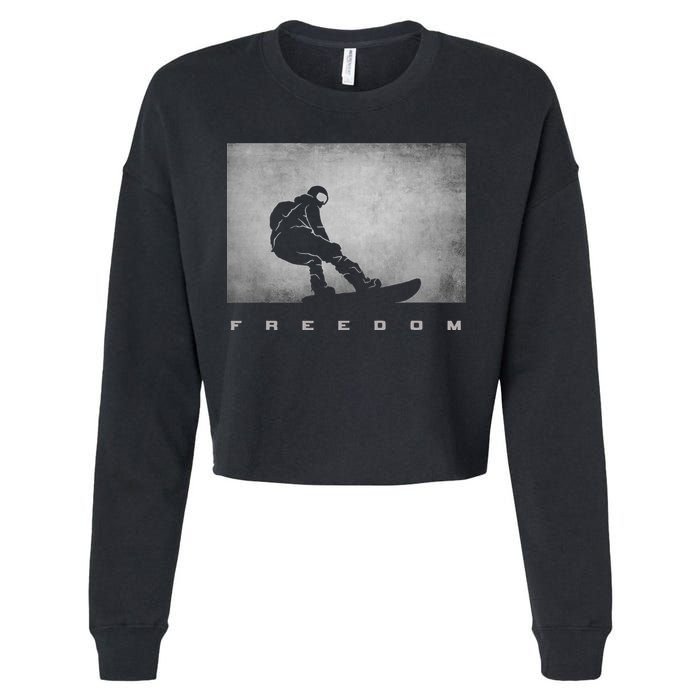 Snowboard Snowboarding Snowboarder Snowboard Cropped Pullover Crew