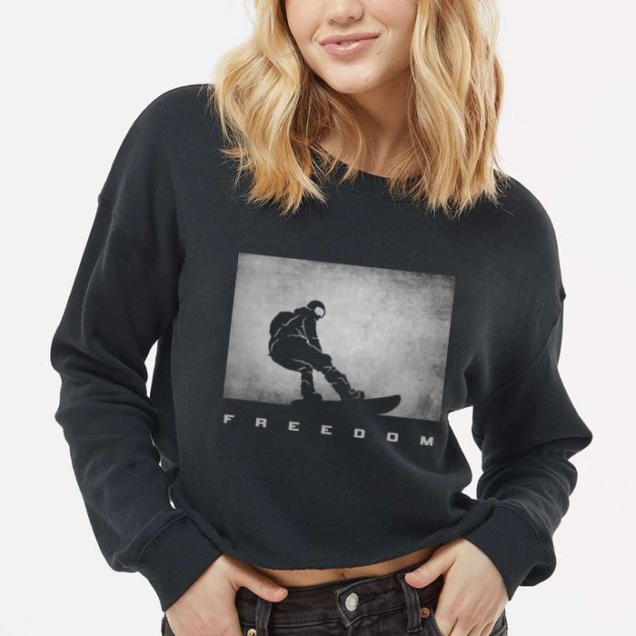 Snowboard Snowboarding Snowboarder Snowboard Cropped Pullover Crew