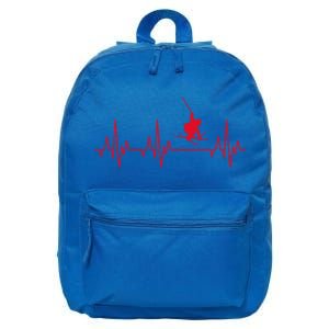 Skiing Skiing Skiing Skiers Winter Sports Heartbeat Gift 16 in Basic Backpack