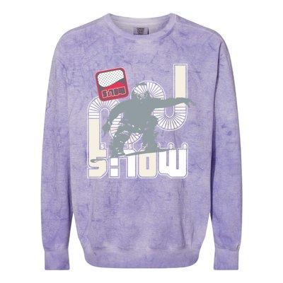 Snow Skiing Ski Graphic Gift Colorblast Crewneck Sweatshirt