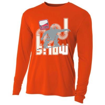 Snow Skiing Ski Graphic Gift Cooling Performance Long Sleeve Crew