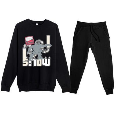 Snow Skiing Ski Graphic Gift Premium Crewneck Sweatsuit Set