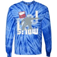 Snow Skiing Ski Graphic Gift Tie-Dye Long Sleeve Shirt