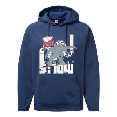 Snow Skiing Ski Graphic Gift Performance Fleece Hoodie