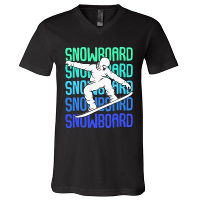 Snowboard Snowboarder Snowboarding V-Neck T-Shirt