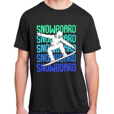 Snowboard Snowboarder Snowboarding Adult ChromaSoft Performance T-Shirt