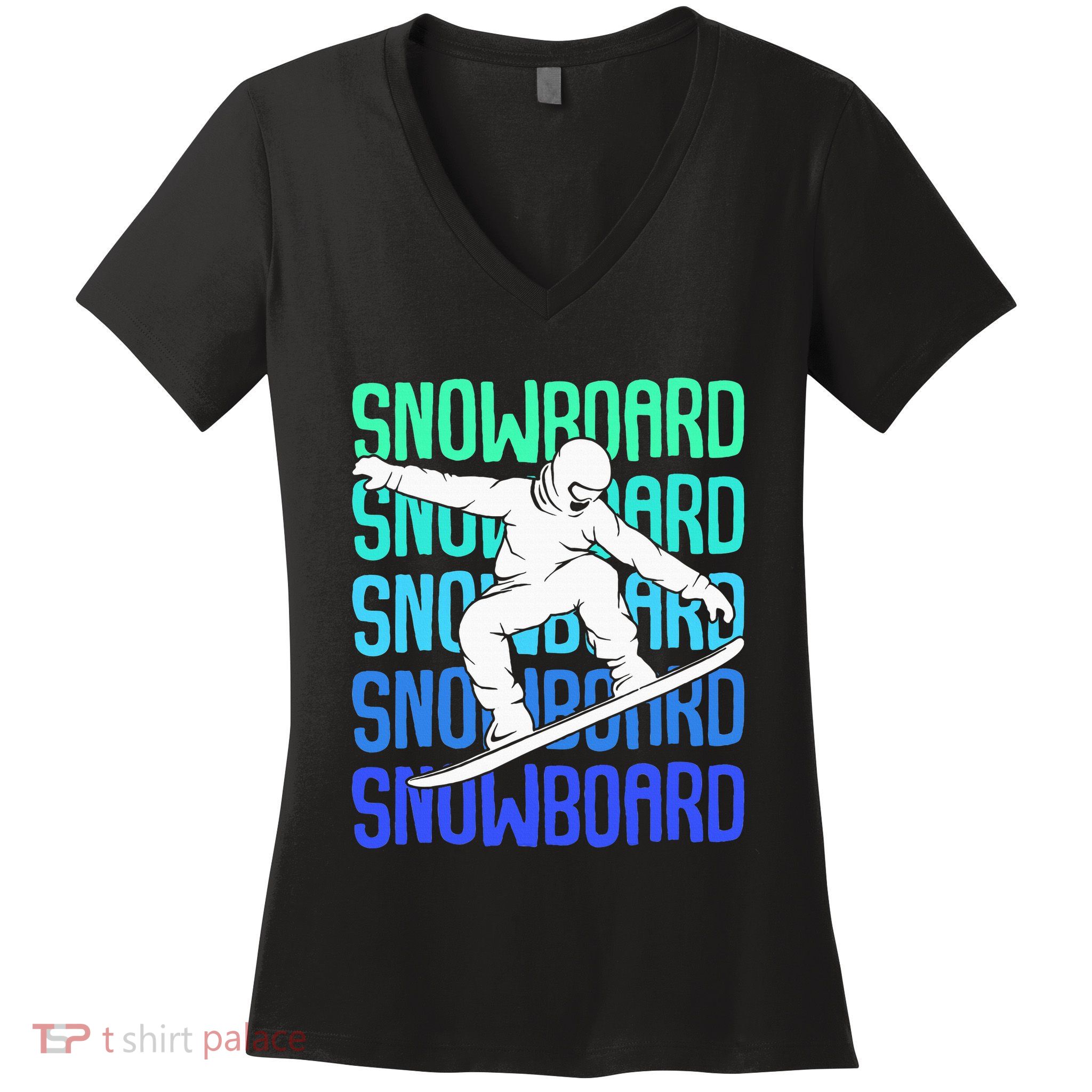 Snowboard Snowboarder Snowboarding Women's V-Neck T-Shirt