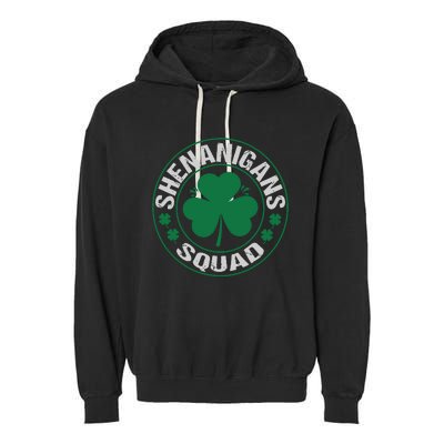 Shenanigans Squad St Patricks Day Matching Family Team Garment-Dyed Fleece Hoodie