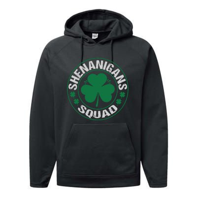 Shenanigans Squad St Patricks Day Matching Family Team Performance Fleece Hoodie