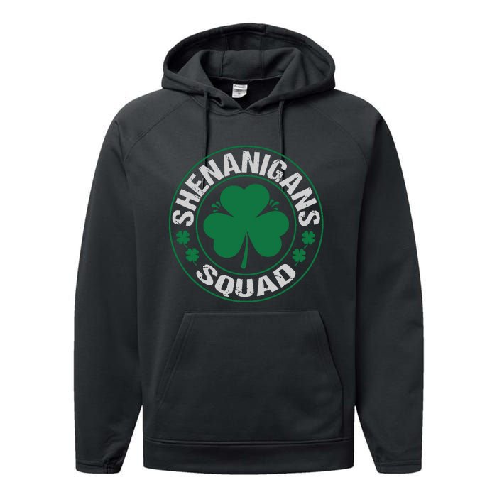 Shenanigans Squad St Patricks Day Matching Family Team Performance Fleece Hoodie