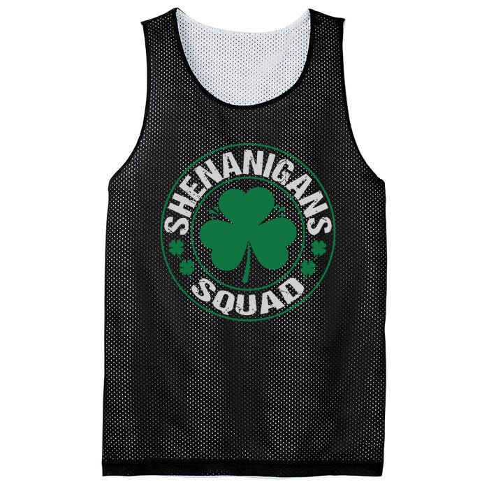 Shenanigans Squad St Patricks Day Matching Family Team Mesh Reversible Basketball Jersey Tank