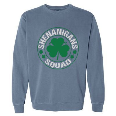 Shenanigans Squad St Patricks Day Matching Family Team Garment-Dyed Sweatshirt