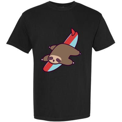 Surfing Sloth Garment-Dyed Heavyweight T-Shirt