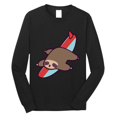 Surfing Sloth Long Sleeve Shirt