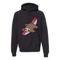 Surfing Sloth Premium Hoodie