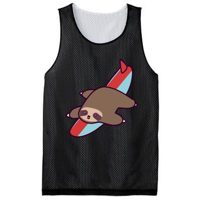 Surfing Sloth Mesh Reversible Basketball Jersey Tank