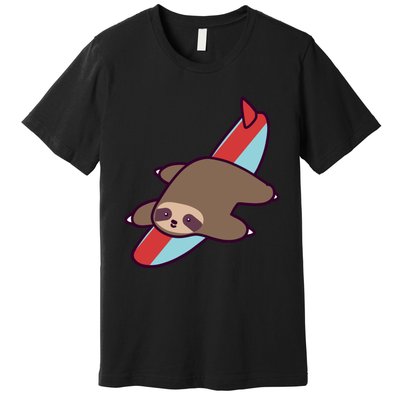 Surfing Sloth Premium T-Shirt