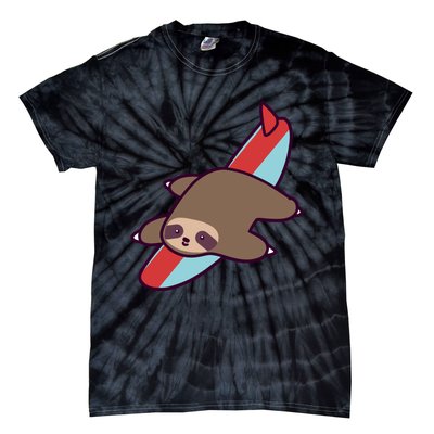 Surfing Sloth Tie-Dye T-Shirt