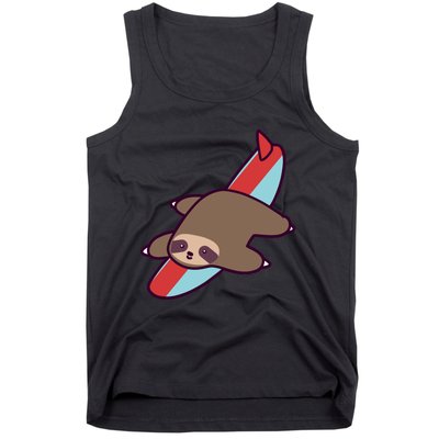 Surfing Sloth Tank Top