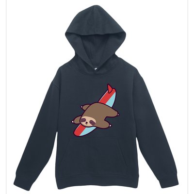 Surfing Sloth Urban Pullover Hoodie