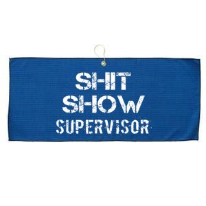 Shit Show Supervisor Large Microfiber Waffle Golf Towel