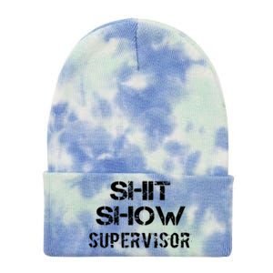 Shit Show Supervisor Tie Dye 12in Knit Beanie