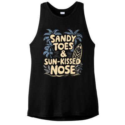 Surfing Summer Ladies PosiCharge Tri-Blend Wicking Tank