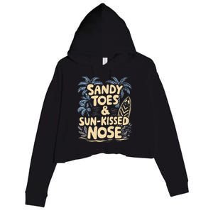 Surfing Summer Crop Fleece Hoodie