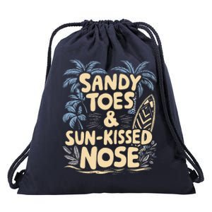 Surfing Summer Drawstring Bag