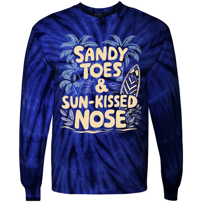 Surfing Summer Tie-Dye Long Sleeve Shirt