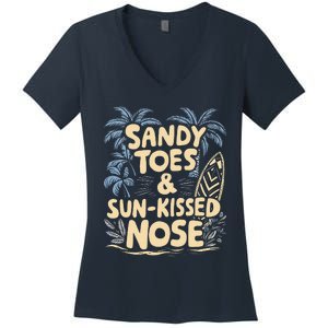 Surfing Summer Women's V-Neck T-Shirt