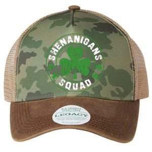 Shenanigans Squad Shamrocks Irish Funny St Patricks Day Legacy Tie Dye Trucker Hat