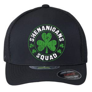 Shenanigans Squad Shamrocks Irish Funny St Patricks Day Flexfit Unipanel Trucker Cap