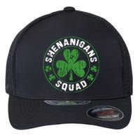 Shenanigans Squad Shamrocks Irish Funny St Patricks Day Flexfit Unipanel Trucker Cap