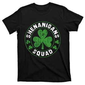 Shenanigans Squad Shamrocks Irish Funny St Patricks Day T-Shirt