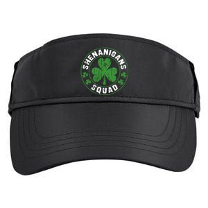 Shenanigans Squad Shamrocks Irish Funny St Patricks Day Adult Drive Performance Visor