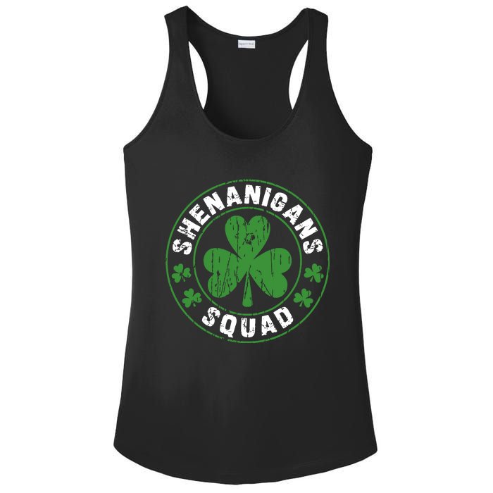 Shenanigans Squad Shamrocks Irish Funny St Patricks Day Ladies PosiCharge Competitor Racerback Tank