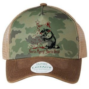 Sorta Santa Sorta Feral Christmas Feral Girl Legacy Tie Dye Trucker Hat