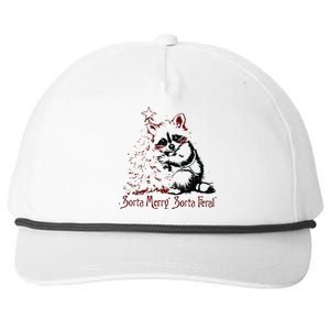 Sorta Santa Sorta Feral Christmas Feral Girl Snapback Five-Panel Rope Hat