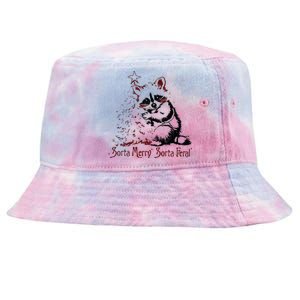 Sorta Santa Sorta Feral Christmas Feral Girl Tie-Dyed Bucket Hat