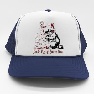 Sorta Santa Sorta Feral Christmas Feral Girl Trucker Hat