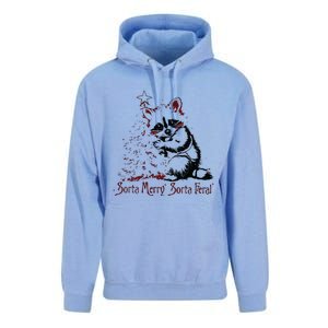 Sorta Santa Sorta Feral Christmas Feral Girl Unisex Surf Hoodie