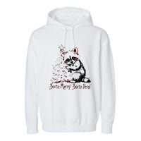 Sorta Santa Sorta Feral Christmas Feral Girl Garment-Dyed Fleece Hoodie