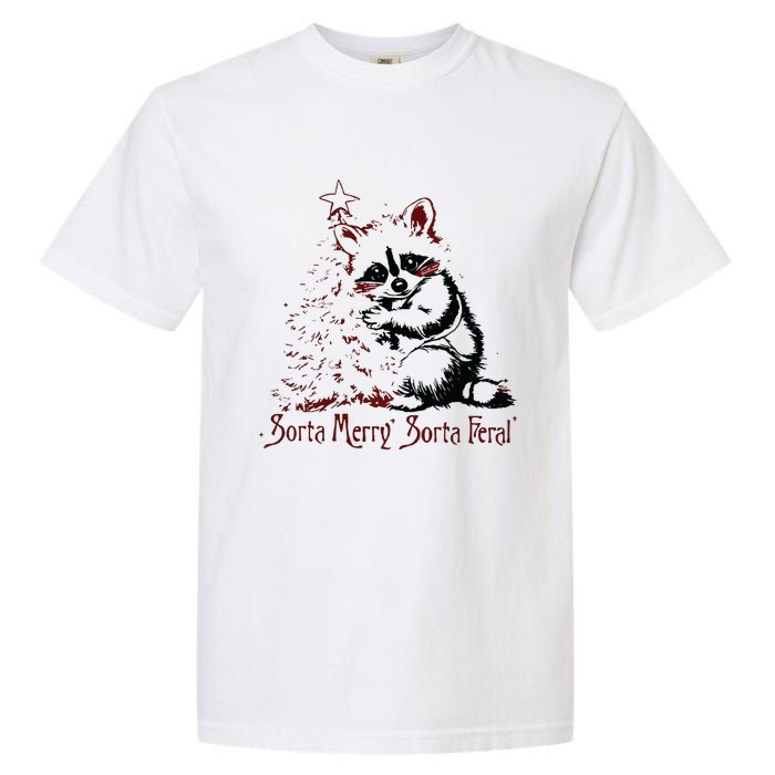 Sorta Santa Sorta Feral Christmas Feral Girl Garment-Dyed Heavyweight T-Shirt