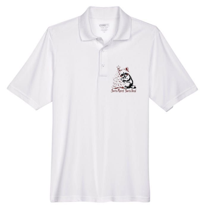 Sorta Santa Sorta Feral Christmas Feral Girl Men's Origin Performance Pique Polo