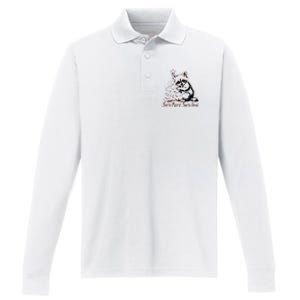 Sorta Santa Sorta Feral Christmas Feral Girl Performance Long Sleeve Polo