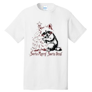 Sorta Santa Sorta Feral Christmas Feral Girl Tall T-Shirt