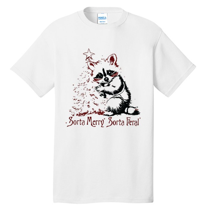 Sorta Santa Sorta Feral Christmas Feral Girl Tall T-Shirt